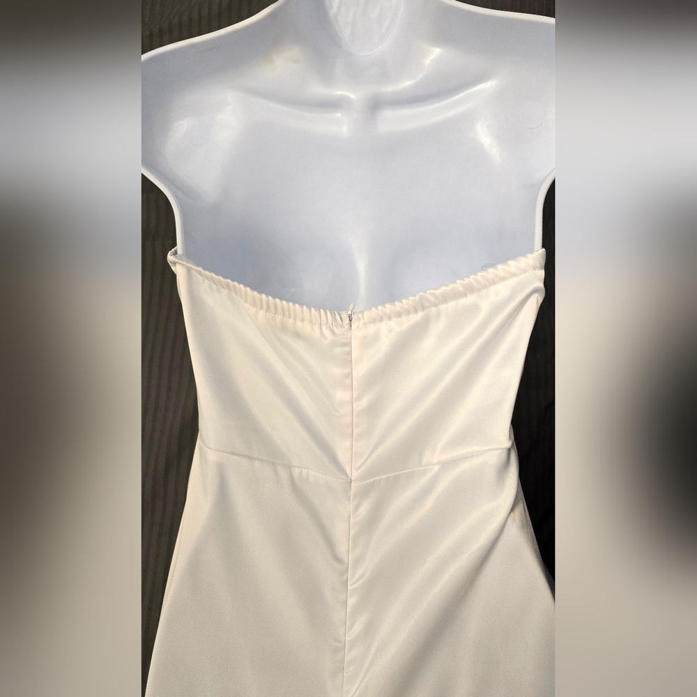 Fashion Nova Naomi Cream Satin Maxi Dress - Picture 9 of 9